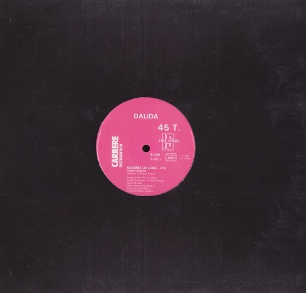 DALIDA, Kalimba De Luna (Orlando International Shows; 8.436, France 1984, Plain Sleeve) 12" /VG+