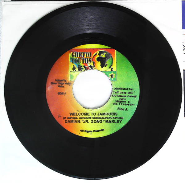 DAMIAN "JR. GONG" MARLEY, Welcome To Jamrock / Hey Girl (Ghetto Youths United; , Jamaica 2000s Reissue) 7" /VG