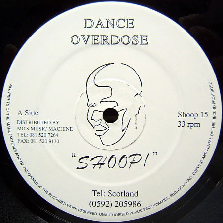 DANCE OVERDOSE, Wake Up To The Overdose (Remixes) (Shoop!; Shoop 15, UK 1994, Stickered Plain Sleeve) 12" G+/G - Image 3