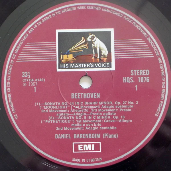 DANIEL BARENBOIM, Beethoven: The 32 Piano Sonatas (HMV Red, Coloured Nipper Box; SLS 794/12, UK 1970, Box Set) 12xLP G+/VG+ - Image 2