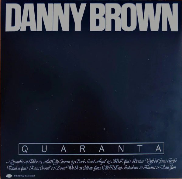 DANNY BROWN, Quaranta (Warp Records; WARPLP328, Europe 2024, Inner) LP VG+/VG+ - Image 2