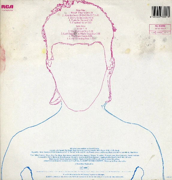 DAVID BOWIE, Aladdin Sane (RCA Black / Silver BIEM/GEMA box; NL 83890, Germany 1981 Reissue, Single Sleeve) LP VG/VG - Image 2