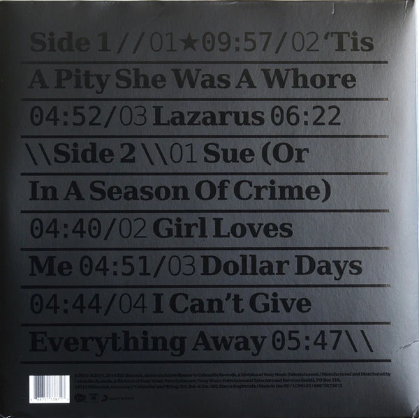 DAVID BOWIE, Blackstar   (ISO Records; 88875173871, Europe 2016 Reissue, Die Cut Sleeve, Booklet, Celebrate Pressing, 180 Gram ) LP VG/VG+ - Image 2