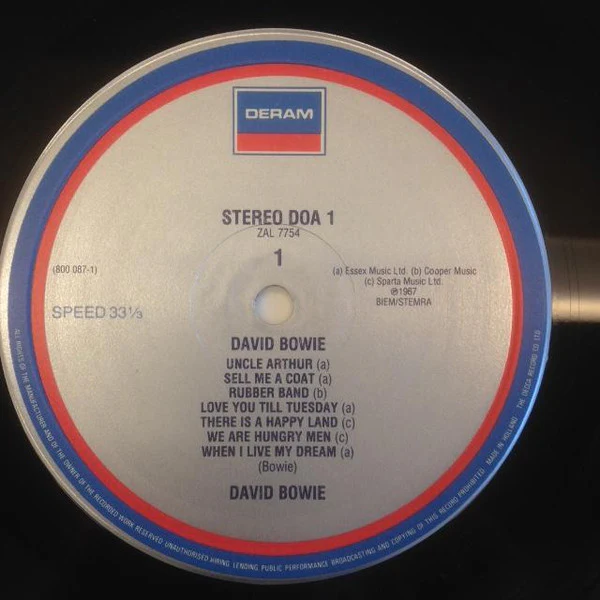 DAVID BOWIE, David Bowie (Deram; DOA 1, Europe 1984 Reissue) LP VG/VG - Image 3
