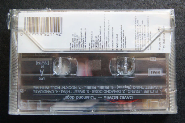DAVID BOWIE, Diamond Dogs (EMI; 64 7952114, Italy 1990 Reissue) Cassette VG+/VG+ - Image 2