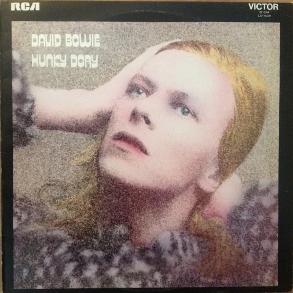 DAVID BOWIE, Hunky Dory (RCA Victor Orange No Stereo Text; SF 8244, UK 1976 Reissue, Non-laminated sleeve. GEM. NO Mainman , Insert, No Mainman logo on rear) LP VG+/VG+