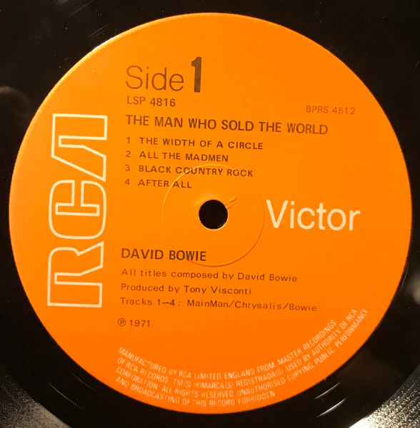 DAVID BOWIE, The Man Who Sold The World (RCA Victor Orange No Stereo Text; LSP-4816, UK 1970s Reissue, Poster) LP VG/VG+ - Image 3