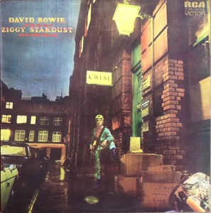 DAVID BOWIE, The Rise And Fall Of Ziggy Stardust And The Spiders From Mars (RCA Victor Orange With Stereo; SF 8287, UK 1972, Inner, First UK issue. 1E/1E Matrix. Titanic/Chrysalis publishing LP VG/G+