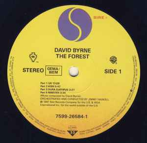 DAVID BYRNE, The Forest (Sire; 7599 26584-1, Europe 1991, Inner) LP VG/VG+ - Image 3