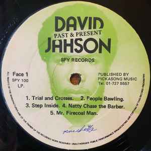 DAVID JAHSON, Past and Present (Spy; SPY 100 LP, UK 1982) LP VG/VG+ - Image 3