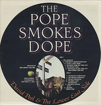 DAVID PEEL & THE LOWER EAST SIDE, The Pope Smokes Dope (Apple Records; SW 3391, US 1972, Inner) LP VG/VG+ - Image 2