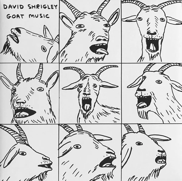 DAVID SHRIGLEY, Goat Music (Deste Foundation; ISBN 978-618-5039-33-2, Europe 2019, Gatefold, Booklet, Picture Disc) LP VG+/VG