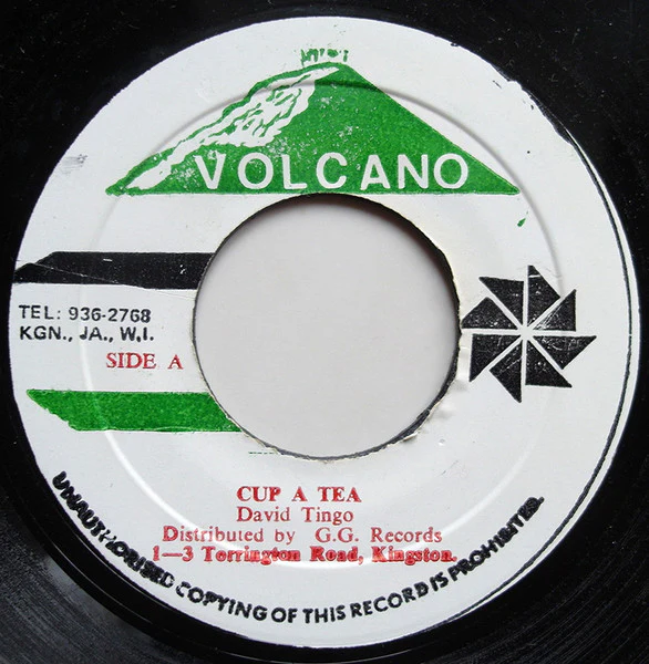 DAVID TINGO, Cup A Tea (Volcano; , Jamaica 1985) 7" /VG+