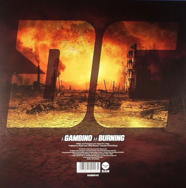 DC BREAKS, Gambino / Burning (RAM Records; RAMM143, UK 2013, Picture Sleeve) 12" VG/VG - Image 2