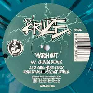 D'CRUZE, Watch Out The Lost Dubplates (Suburban Base Records; SUBBASE 083, UK 2021, Plain Sleeve, Blue splatter vinyl.) 12" /VG+ - Image 2