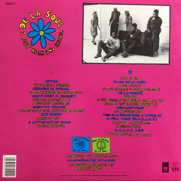 DE LA SOUL, 3 Feet High and Rising (Tommy Boy; DLSLP 1, UK 1989, Inner, Damont Press.) LP VG+/VG - Image 2