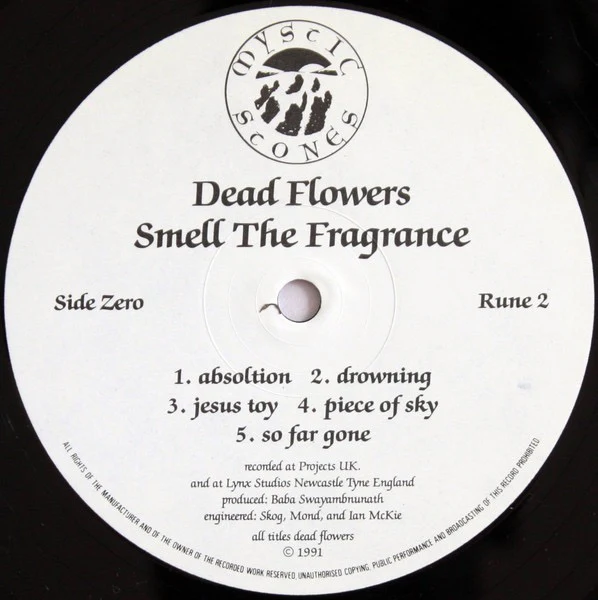 DEAD FLOWERS, Smell The Fragrance (Mystic Stones; LP RUNE 2, UK 1991) LP VG/VG - Image 3