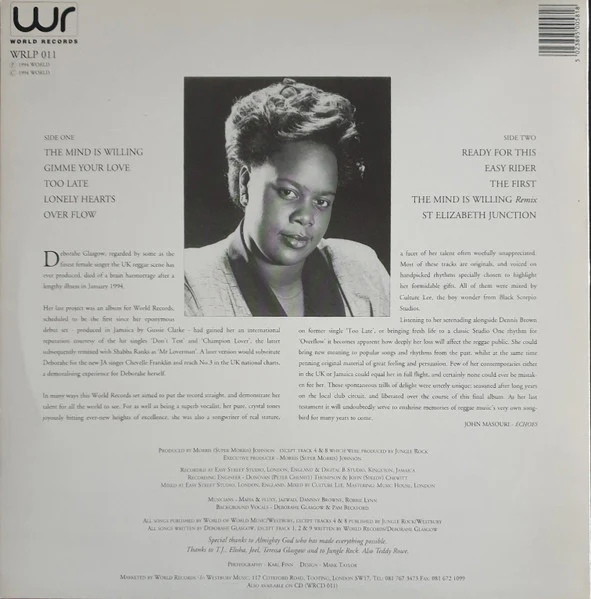 DEBORAHE GLASGOW, The Legend (World Records; WRLP 011, UK 1994) LP VG/VG+ - Image 2