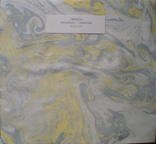 DECIMUS, Navratri / Lakshimi (MIE Music ; MIEL 03, UK 2013, 2 Individual Card Inserts Inside Plastic Sleeve, Limited Edition of 50, Clear Vinyl, Lathe Cut, No Neck Blues Band Member) LP VG+/VG+