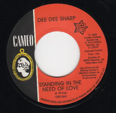 DEE DEE SHARP, Comin' Home Baby / Standing In The Need Of Love (Cameo; OSV-064, UK 2012, Company Sleeve) 7" EX/EX - Image 2