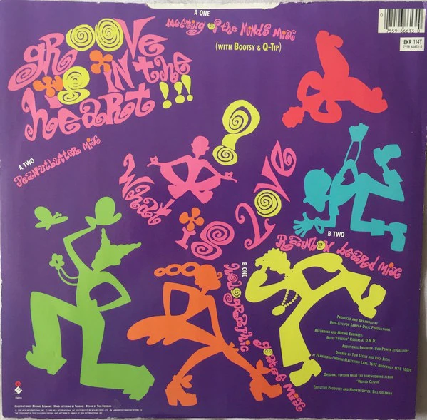 DEEE-LITE, Groove Is In The Heart (Elektra; EKR 114T, UK 1990, Picture Sleeve, Cat Number In White Box On Sleeve) 12" VG/VG+ - Image 2