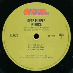 DEEP PURPLE, Deep Purple In Rock (Warner Records; R1 1877 / 825646035083, Europe 2020 Reissue, Gatefold, 180 Gram Half Speed Mastered Vinyl) LP VG+/VG+ - Image 3