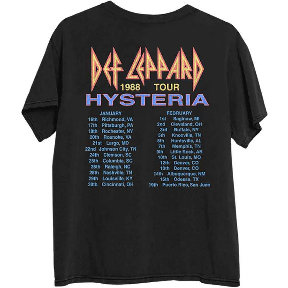 DEF LEPPARD, Hysteria 1988 tour T-Shirt Large (; DEFLTS24MB03, UK ) Accessories NEW/NEW - Image 2