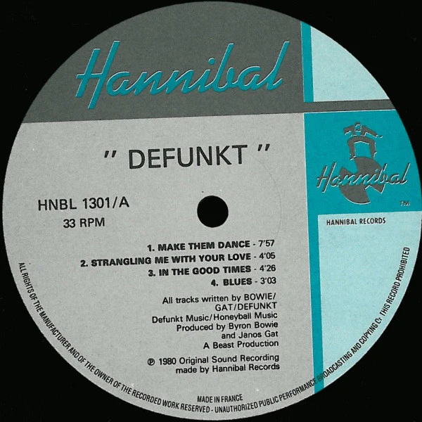 DEFUNKT, Defunkt (Hannibal Records; HNBL 1301, UK 1980) LP VG/VG - Image 3