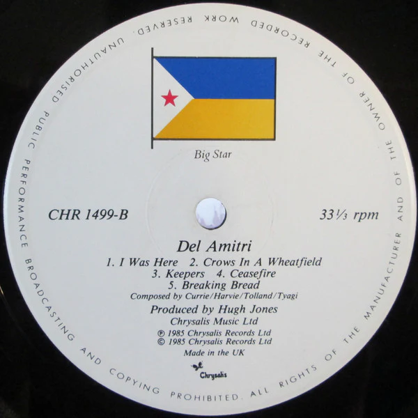 DEL AMITRI, Del Amitri (Chrysalis ; CHR 1499, UK 1985, Embossed Textured Sleeve, Booklet) LP VG+/VG+ - Image 3