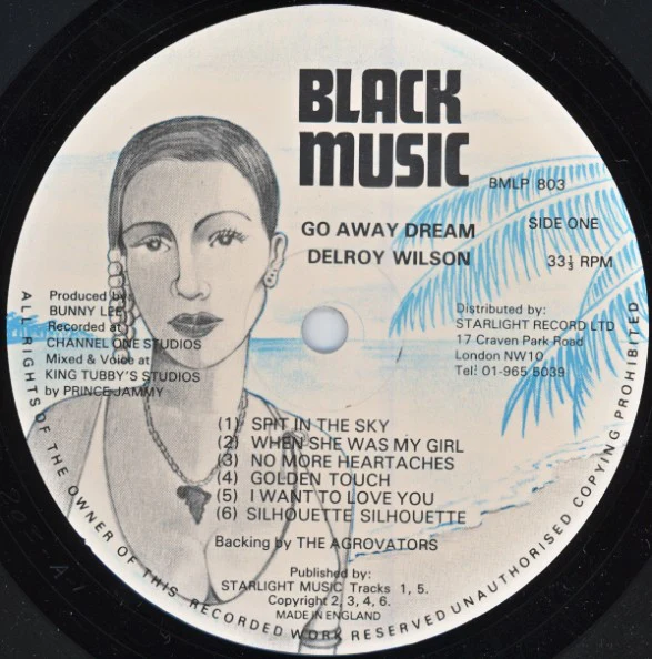 DELROY WILSON, Go Away Dream (Black Music; BMLP803, UK 1982) LP /G+