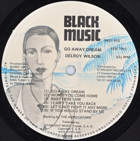 DELROY WILSON, Go Away Dream (Black Music; BMLP803, UK 1982) LP /G+ - Image 2
