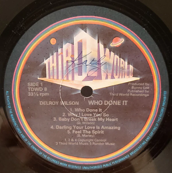 DELROY WILSON, Who Done It (Third World; TDWD 8, UK 1979, Laminated Front Sleeve) LP VG/VG+ - Image 3