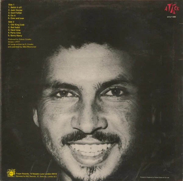 DENNIS ALCAPONE, Belch It Off (Attack; ATLP1005, UK 1974, Laminated Sleeve), SALE - Up to 50% Off the Original Price  LP VG/VG+ - Image 2