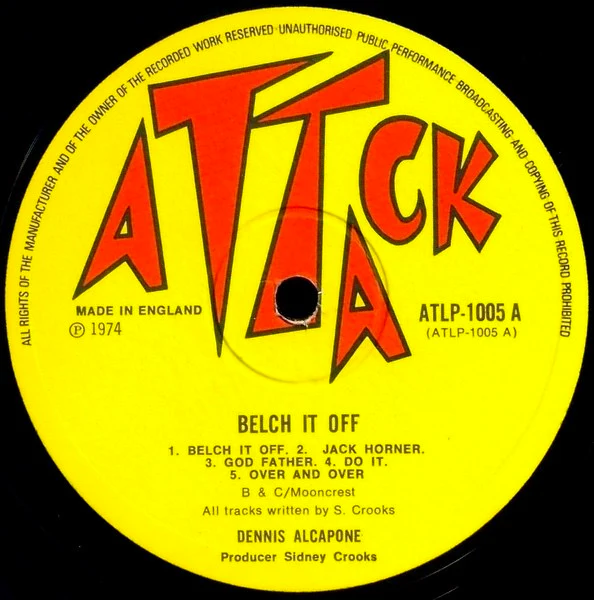 DENNIS ALCAPONE, Belch It Off (Attack; ATLP1005, UK 1974, Laminated Sleeve), SALE - Up to 50% Off the Original Price  LP VG/VG+ - Image 3