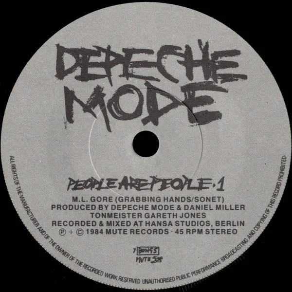 DEPECHE MODE, People Are People (Mute; 7 BONG 5, UK 1984, Picture Sleeve, MPO Pressing) 7" VG/VG+ - Image 3