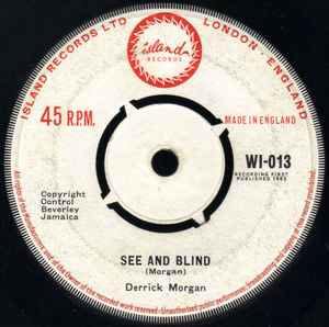 DERRICK MORGAN, Cherry Home / See And Blind (Island; WI-013, UK 1962, 4 prong centre), SALE - Up to 50% Off the Original Price  7" /G - Image 2