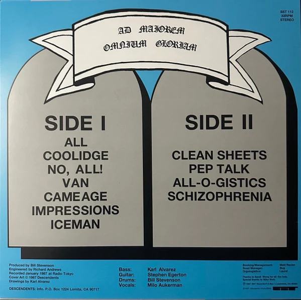 DESCENDENTS, All (SST Records; SST 112, US 2000s Reissue) LP NEW/NEW - Image 2