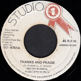 DEVON RUSSELL, Thanks And Praise (Studio One; SO-4751, Jamaica 1981), SALE - Up to 50% Off the Original Price  7" /VG