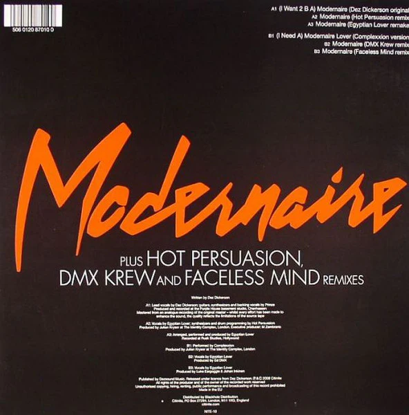 DEZ DICKERSON, Modernaire (Citinite ; NITE-10, UK 2008, Red vinyl) 12" VG/VG+ - Image 2