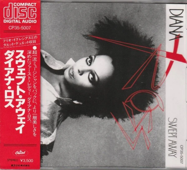 DIANA ROSS, Swept Away (Capitol Records; CP35-5007, Japan 1984, Jewel Case, No Obi) CD VG/VG