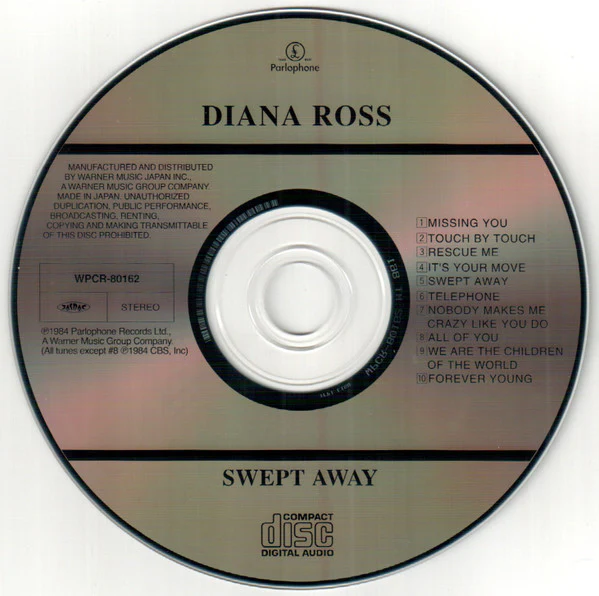 DIANA ROSS, Swept Away (Parlophone; WPCR-80162, Japan 2014, Jewel Case, With Obi) CD VG+/VG+ - Image 3