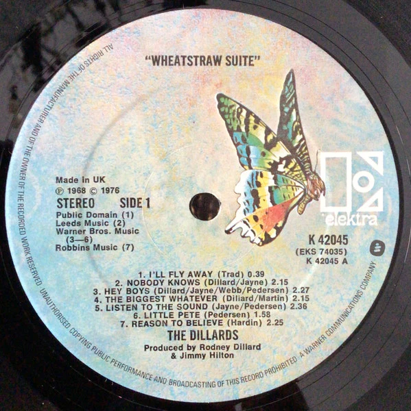 DILLARDS, Wheatstraw Suite (Elektra Butterfly; K42045, UK 1976 Reissue) LP VG/VG+ - Image 3