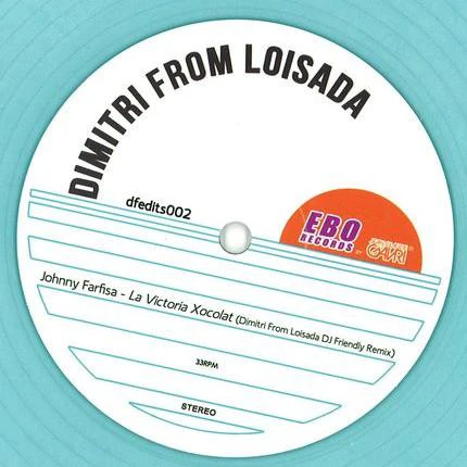 DIMITRI FROM LOISADA, Talkin'bout / La Victoria Xocolat (Ebo Records; dfedits002, UK 2014, Record Store Day, Limited Edition, Clear Blue) LP /VG+ - Image 2