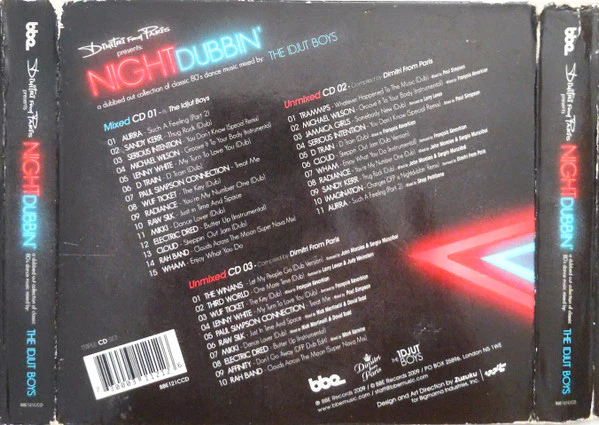 DIMITRI FROM PARIS, Night Dubbin' (BBE; BBE121CCD, UK 2009, Box Set, Inner) 3xCD VG+/VG+ - Image 2