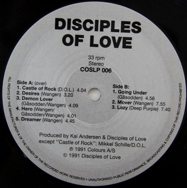 DISCIPLES OF LOVE, Disciples Of Love (Colours; COSLP 006, Norway 1991, Debossed Sleeve, Booklet), SALE - Up to 50% Off the Original Price LP VG+/VG - Image 3
