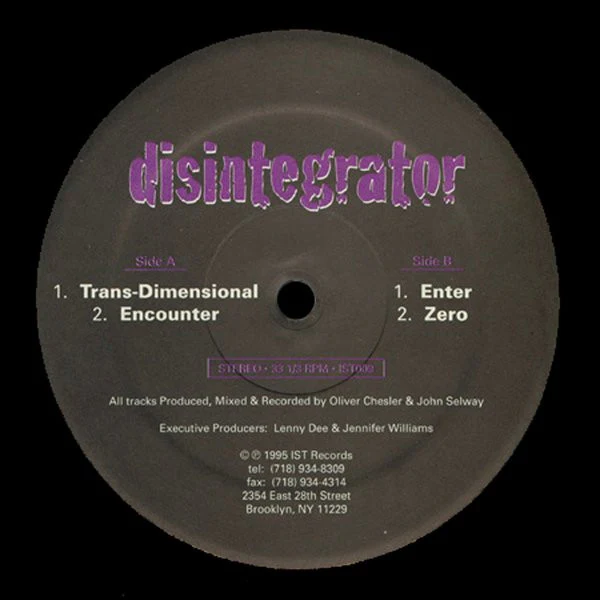 DISINTEGRATOR, Trans-Dimensional (IST Records; IST009, US 1995, Die Cut Sleeve) 12" VG/VG