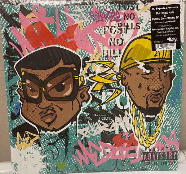 DJ ENYOUTEE PRESENTS PLANET ASIA & MILANO CONSTANTINE, The Planet Asia & Milano Constantine EP (Air Vinyl Records; AV012-LP, US 2020 Reissue) 12" EP VG+/VG+
