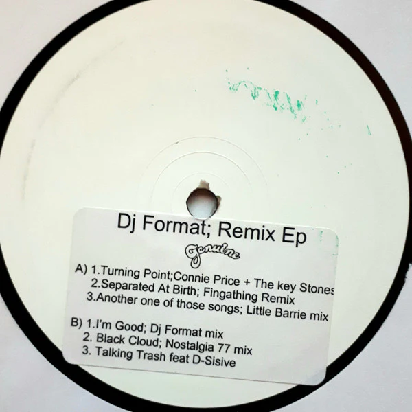 DJ FORMAT, Remix EP (Genuine; , UK 2005, Stickered White Label), SALE - Up to 50% Off the Original Price  12" /VG - Image 2