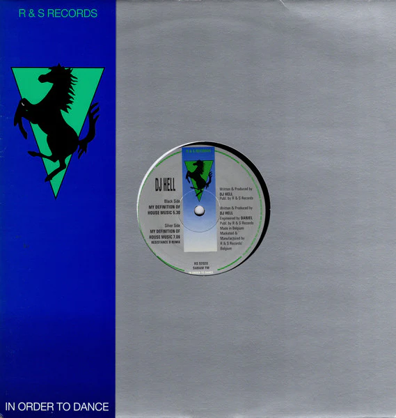 DJ HELL, My Definition Of House Music (R & S Records; RS 92020, Belgium 2006 Reissue, Stickered Company Sleeve) 12" VG/VG