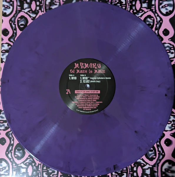 DJ MANU LE MALIN, Memory (IST Records; IST011, US 2023 Reissue, Die Cut Sleeve, Purple Vinyl) 12" VG+/VG+